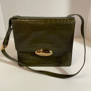 Oro Vittadini croc embossed leather bag like new.